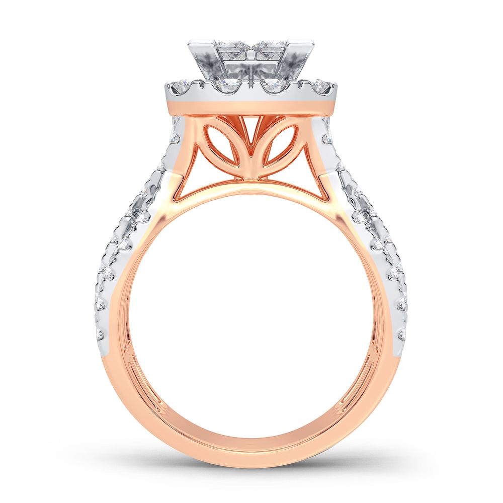 14k Rose Gold 2.65CT Lab Diamond Engagement Ring