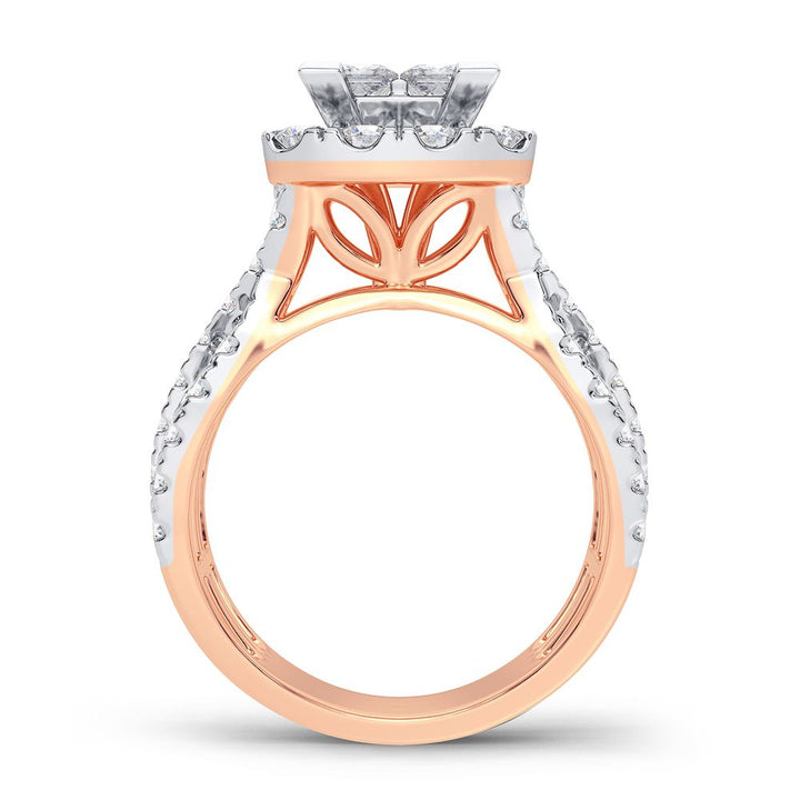 14k Rose Gold 2.65CT Lab Diamond Engagement Ring