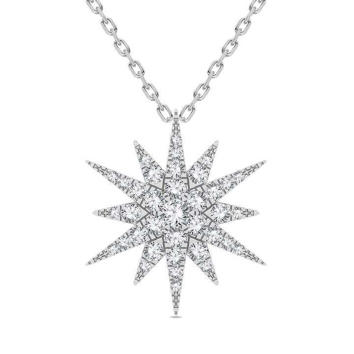 Luminous 10k White Gold Lab Diamond Pendant for Her