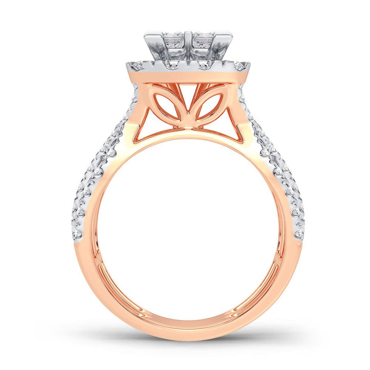 Romantic Rose Gold Lab Diamond Engagement Ring 2CT