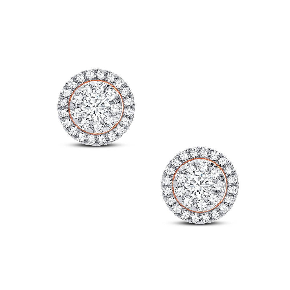 Chic 14k Rose Gold 0.40CT Lab Diamond Earring Pair