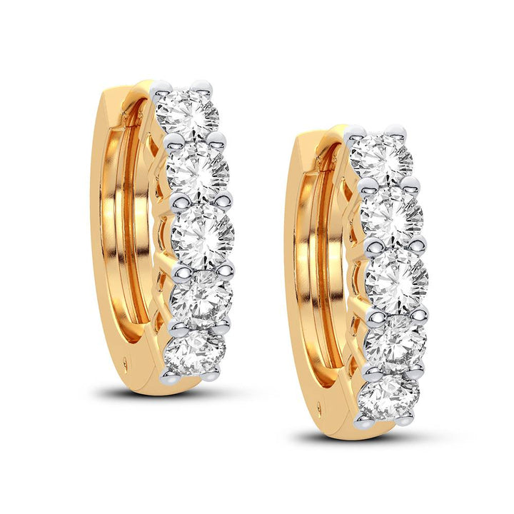 Luminous Lab Diamond Hoops in 14K Yellow Gold