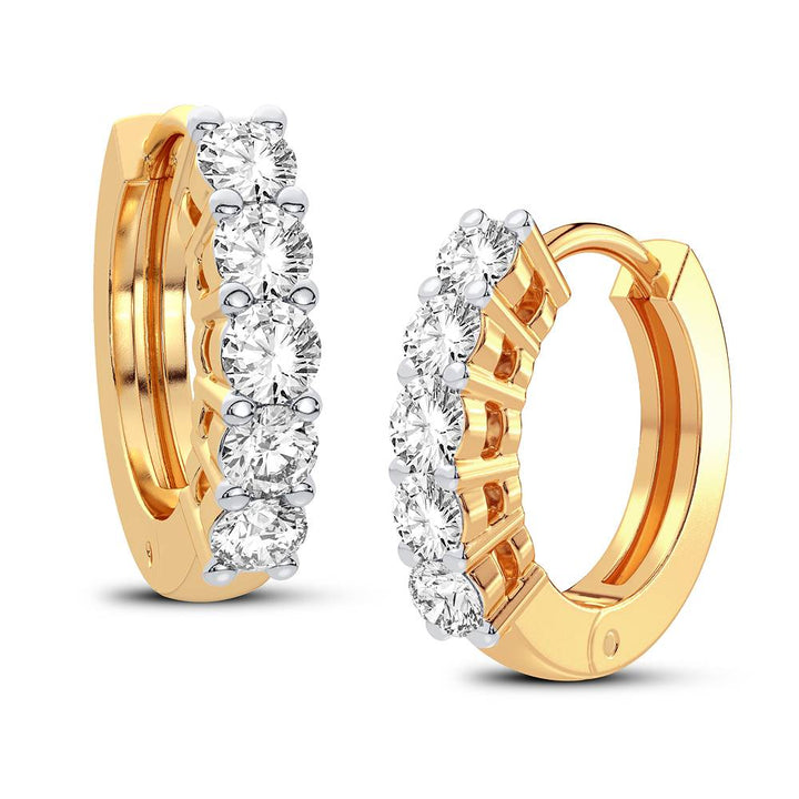 Luminous Lab Diamond Hoops in 14K Yellow Gold