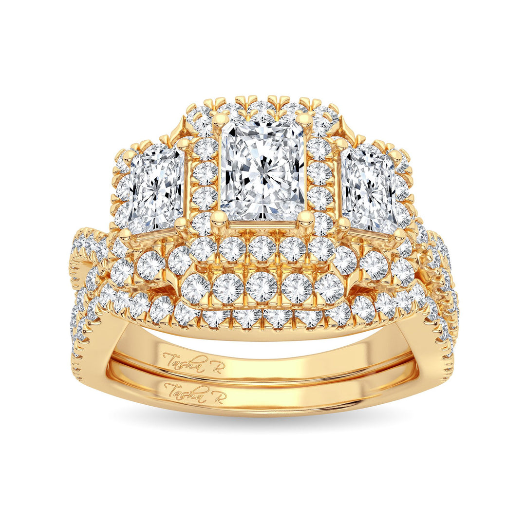 Timeless 14K Yellow Gold 2CT Lab Diamond Engagement Ring