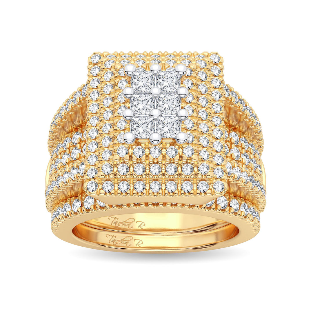 14K Yellow Gold Lab-Grown 2CT Diamond Bridal Ring