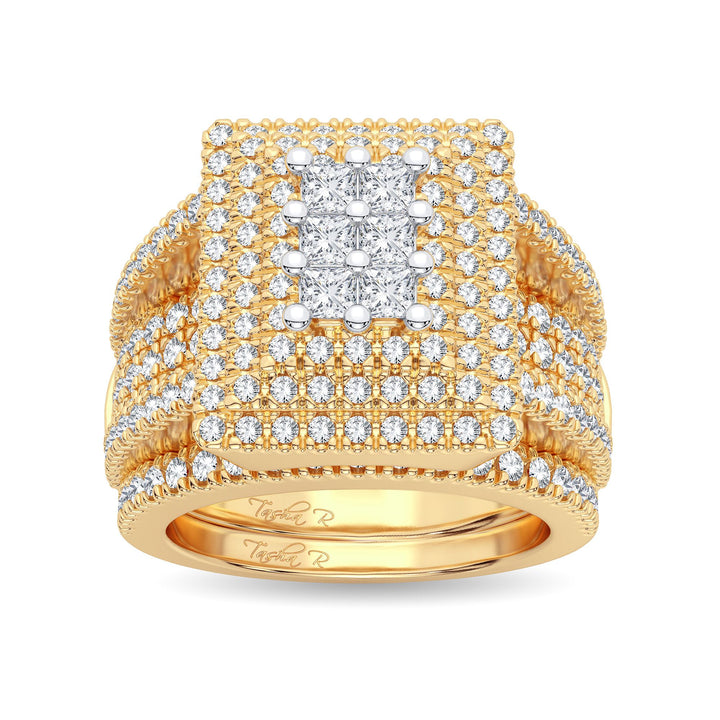 14K Yellow Gold Lab-Grown 2CT Diamond Bridal Ring