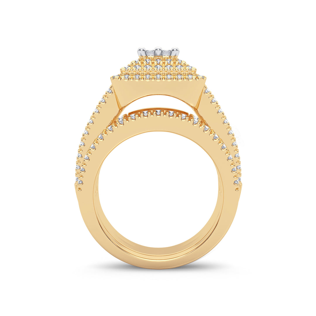 14K Yellow Gold Lab-Grown 2CT Diamond Bridal Ring