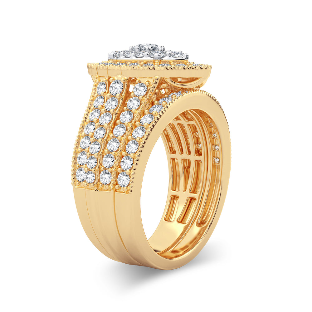 14K Yellow Gold 2CT Lab-Grown Diamond Bridal Ring
