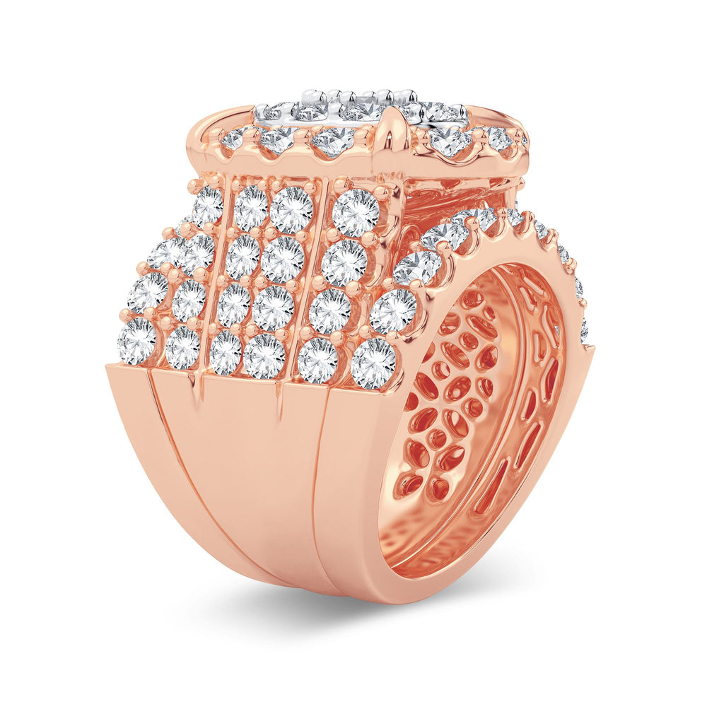Romantic 14k Rose Gold 6CT Lab Diamond Bridal Ring
