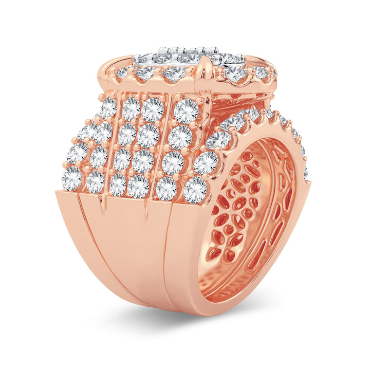 Romantic 14k Rose Gold 6CT Lab Diamond Bridal Ring