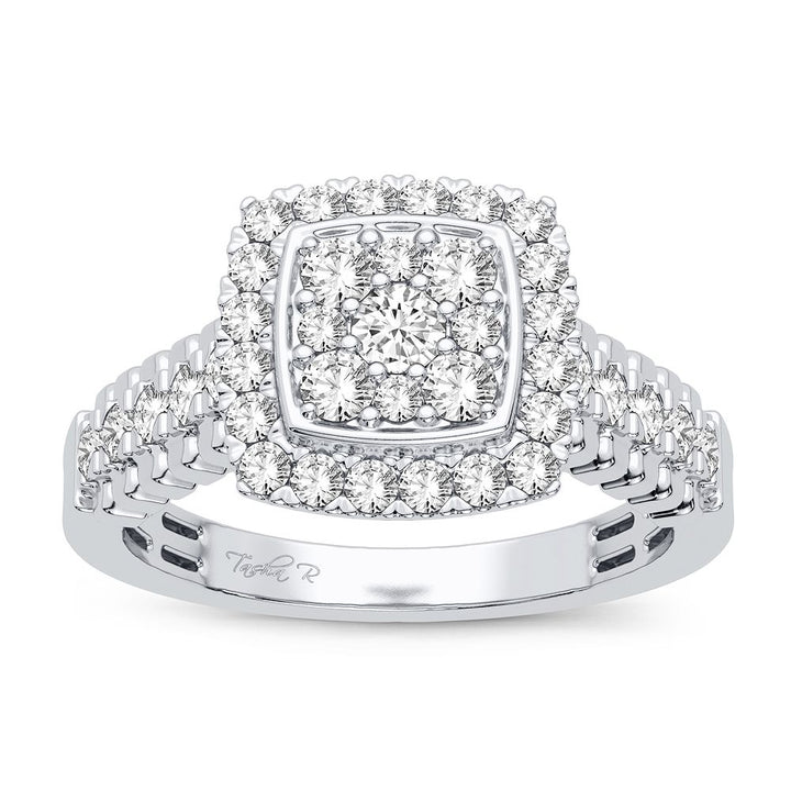 Luminous 14k White Gold Lab Diamond Womens Fashion Ring 0.50CT
