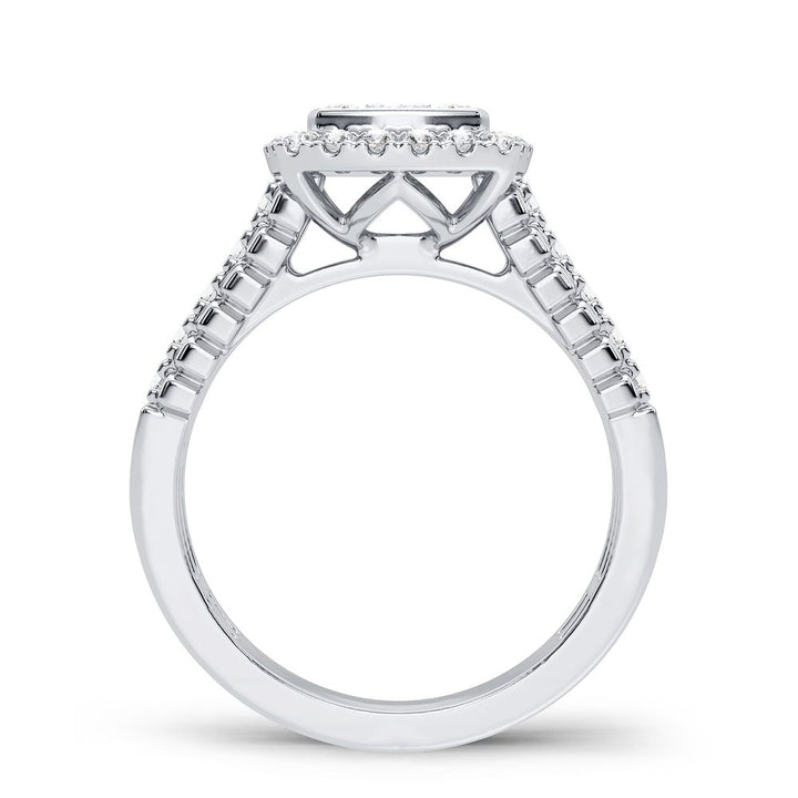 Luminous 14k White Gold Lab Diamond Womens Fashion Ring 0.50CT