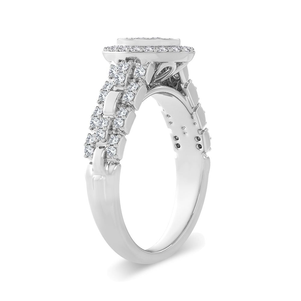 Chic 14k White Gold 0.50ct Lab Diamond Womens Fashion Ring