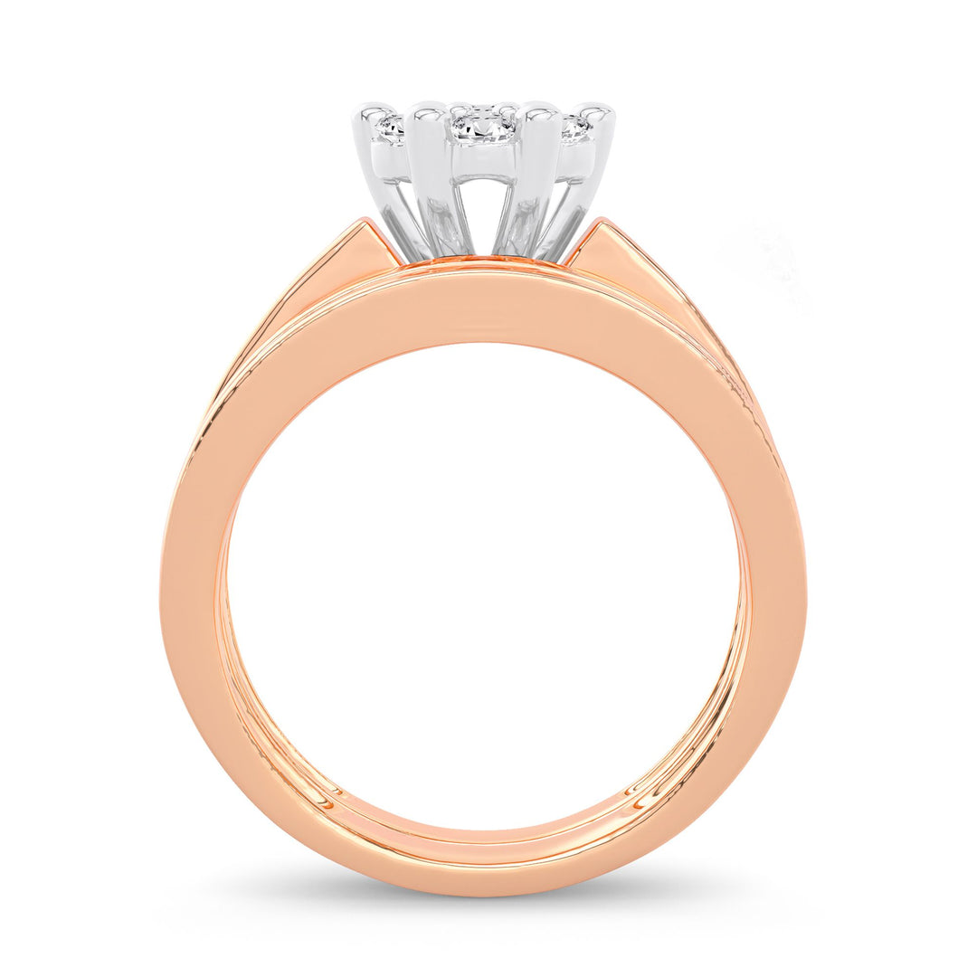 Elegant 14k Rose Gold 1CT Lab Diamond Engagement Ring