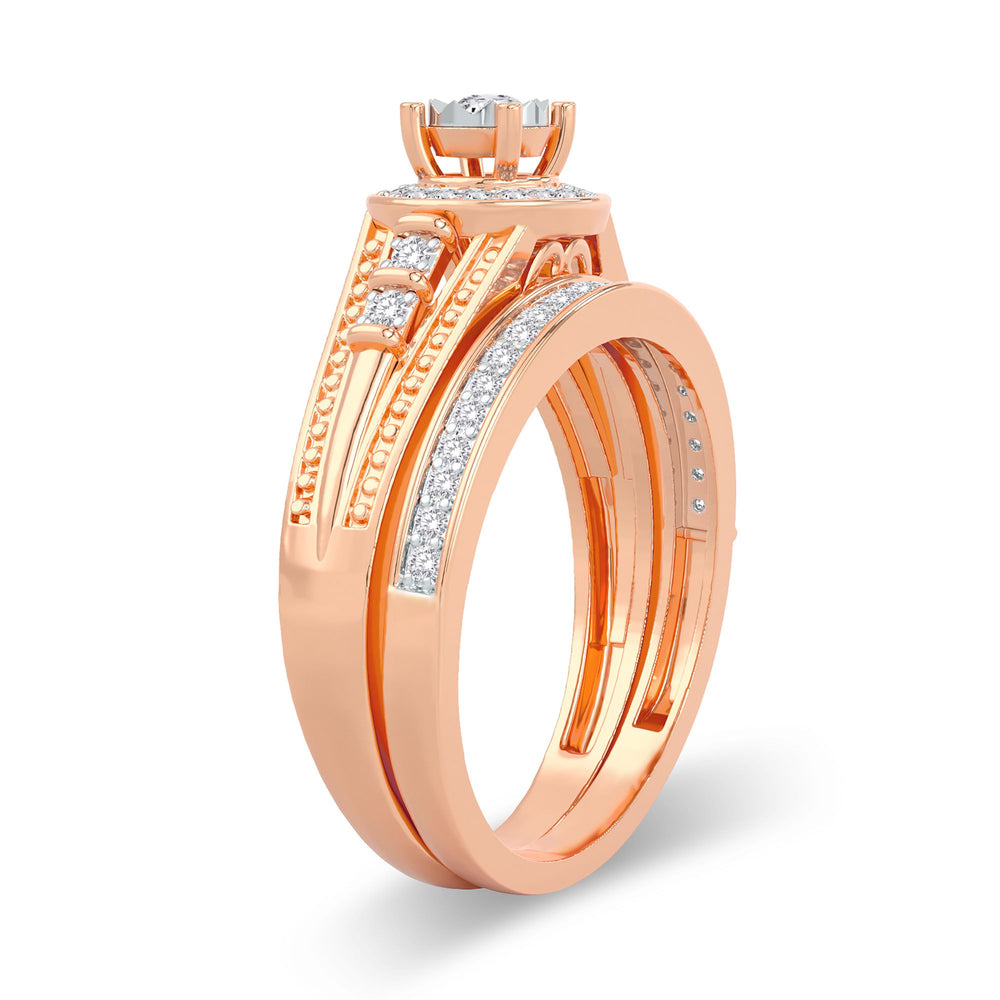 14k Rose Gold Lab Diamond Bridal Ring (0.33ct)