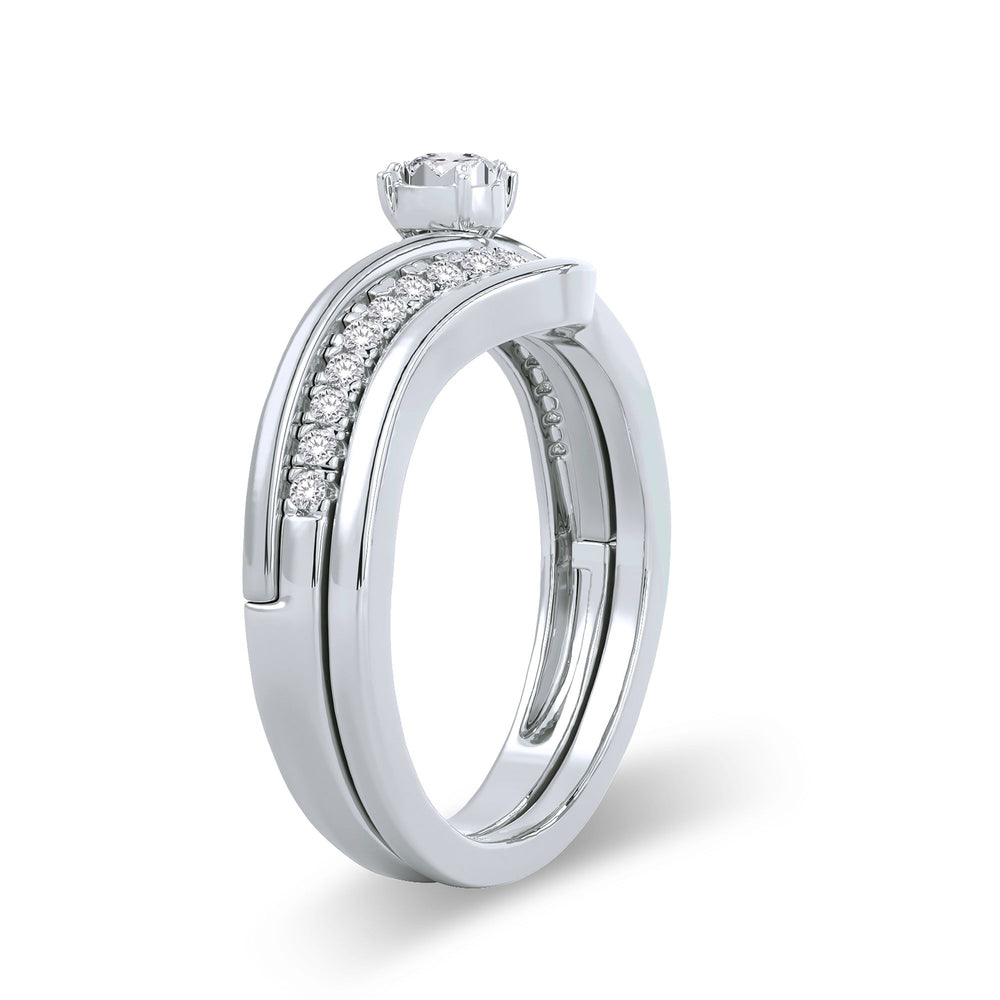 Timeless 14k White Gold Lab Diamond Bridal Ring 0.25ct