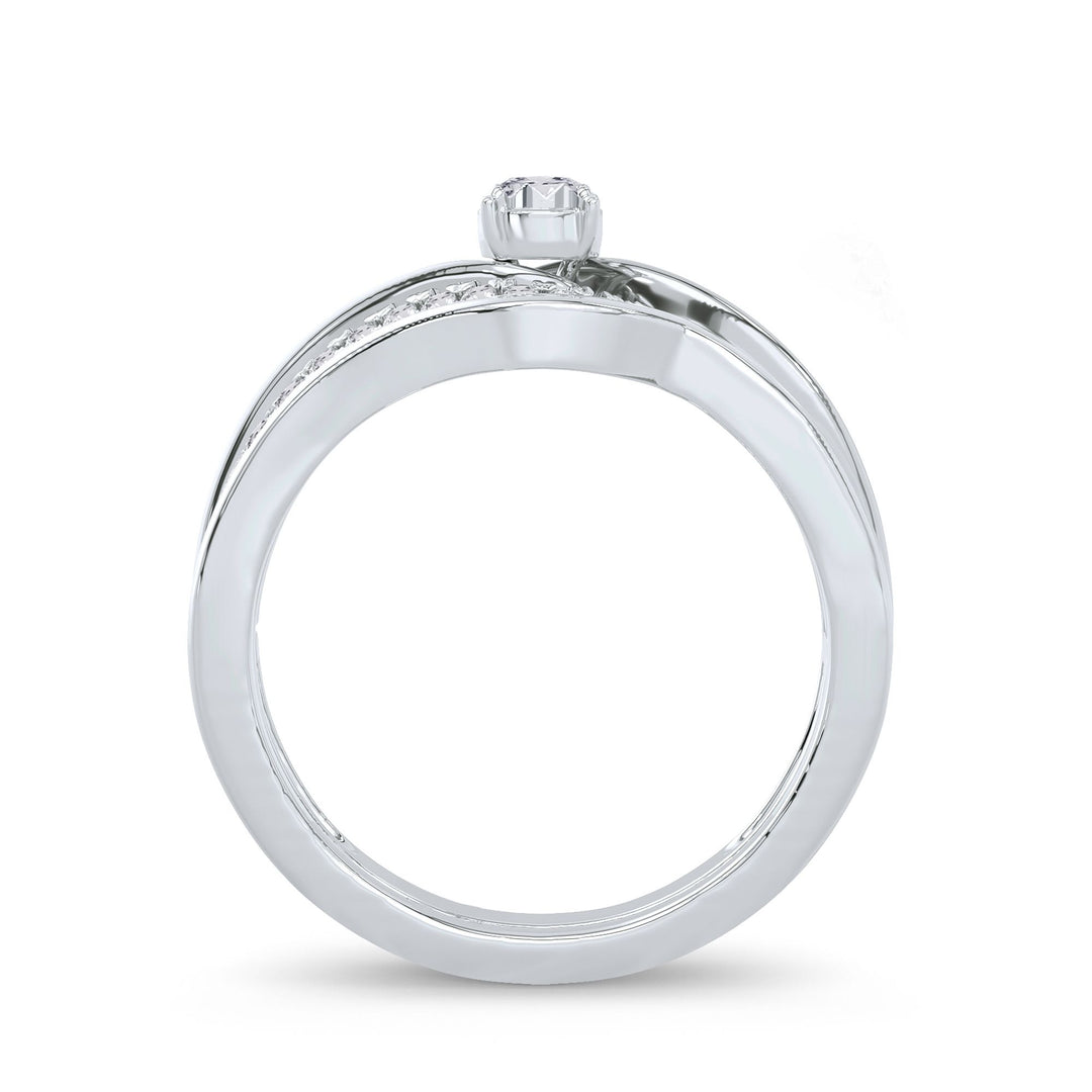 Timeless 14k White Gold Lab Diamond Bridal Ring 0.25ct