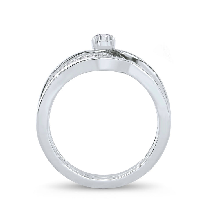 Timeless 14k White Gold Lab Diamond Bridal Ring 0.25ct