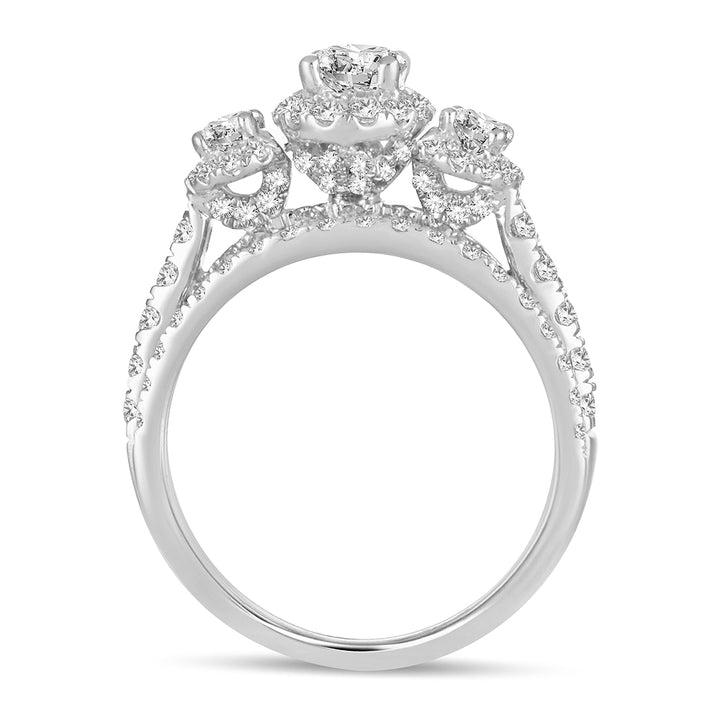 Brilliant 14k White Gold Lab Diamond Engagement Ring (2.00CT)
