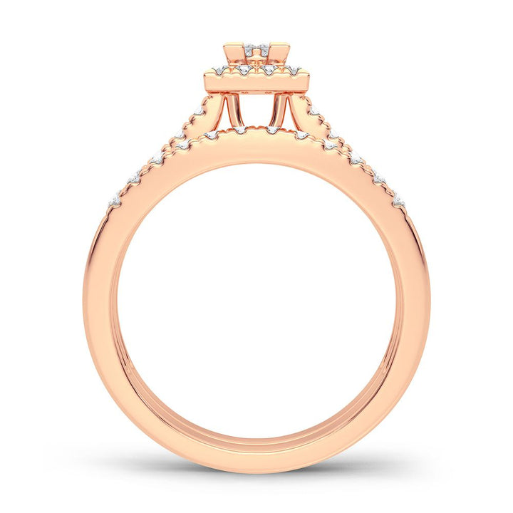 Romantic 14k Rose Gold Lab Diamond Engagement Ring (0.50CT)