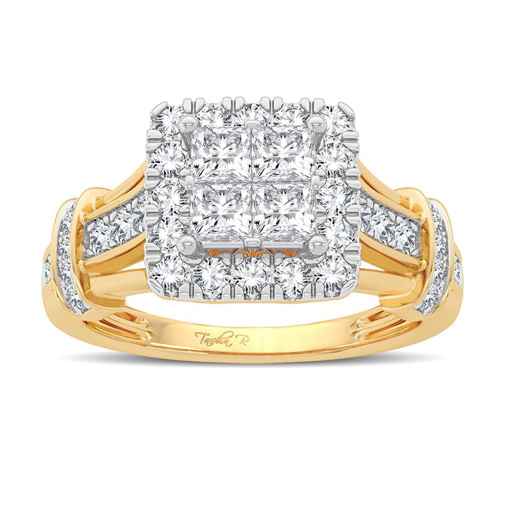 Timeless 14K Yellow Gold 1CT Lab Diamond Engagement Ring