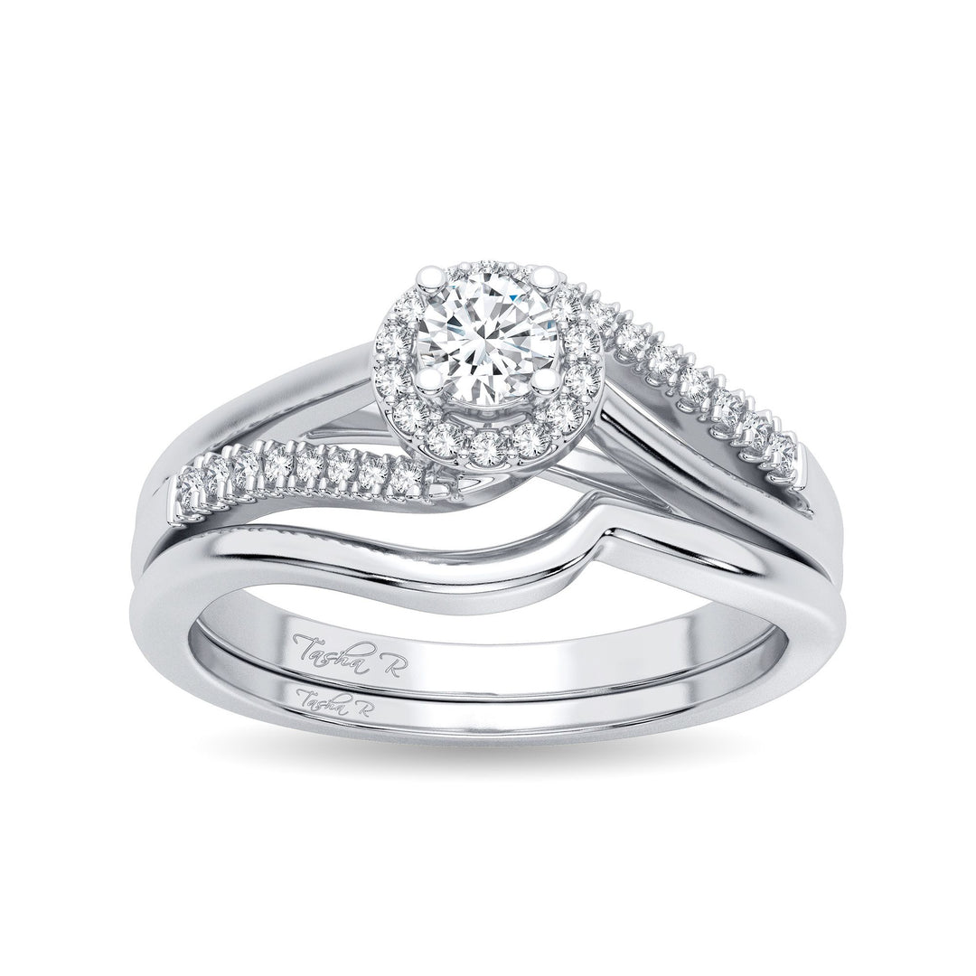 Elegant 14k White Gold 0.25CT Lab Diamond Engagement Ring