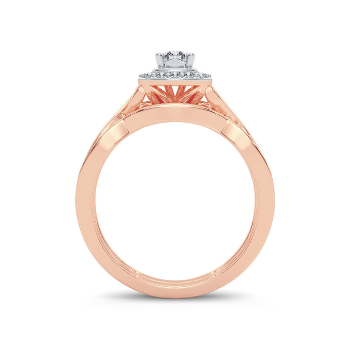 Timeless 14k Rose Gold 0.40CT Lab Diamond Engagement Ring