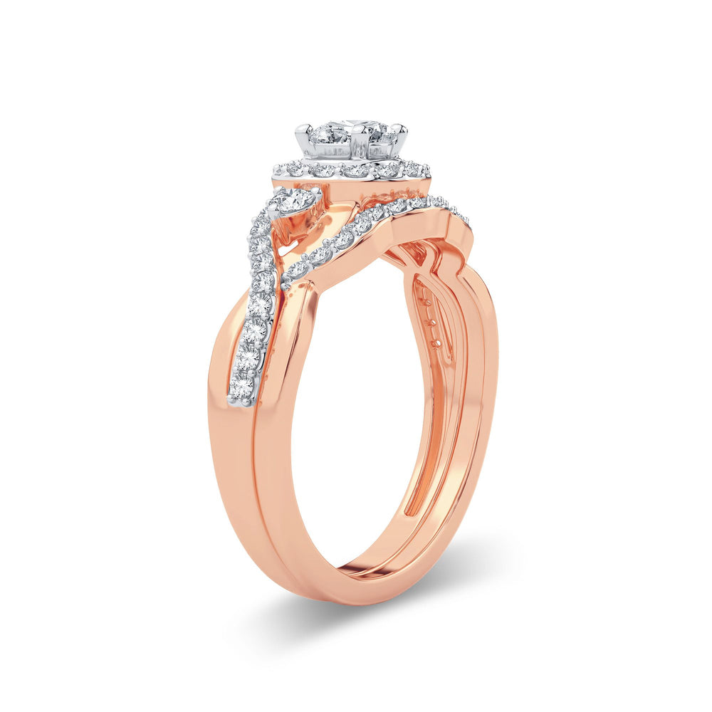 Timeless 14k Rose Gold 0.50CT Lab Diamond Ring
