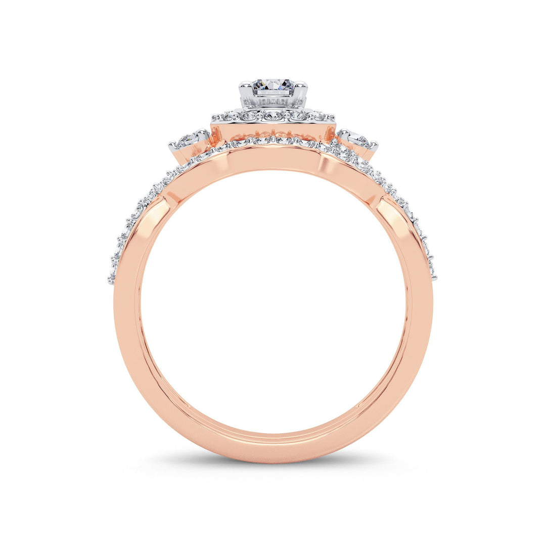 Timeless 14k Rose Gold 0.50CT Lab Diamond Ring