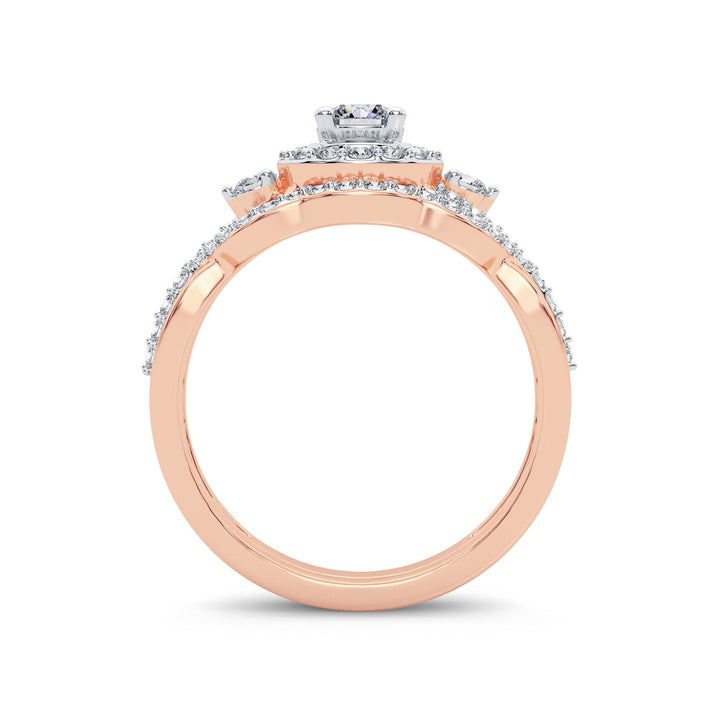 Timeless 14k Rose Gold 0.50CT Lab Diamond Ring