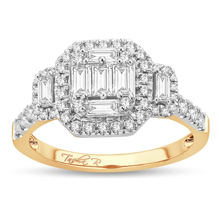 14k Yellow Gold 0.75Ct Lab Diamond Womens Engagement Ring