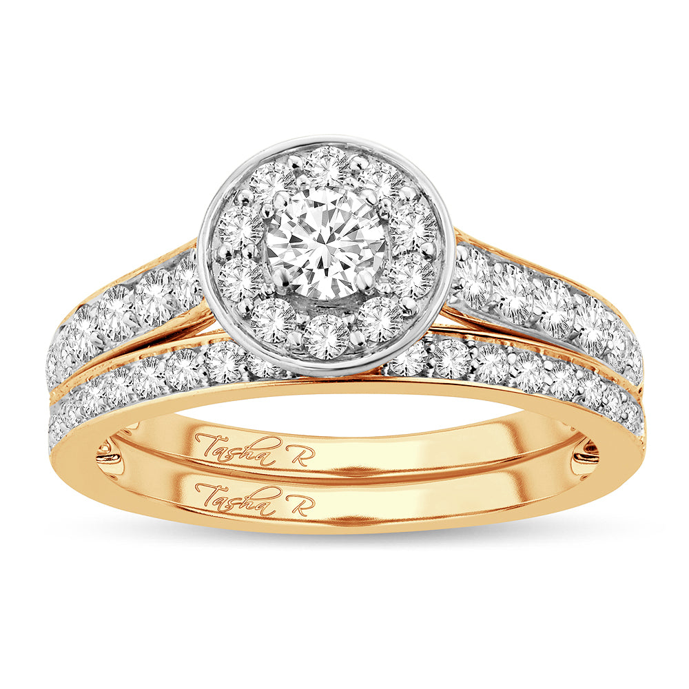 Timeless 14K Yellow Gold 1CT Lab Diamond Engagement Ring