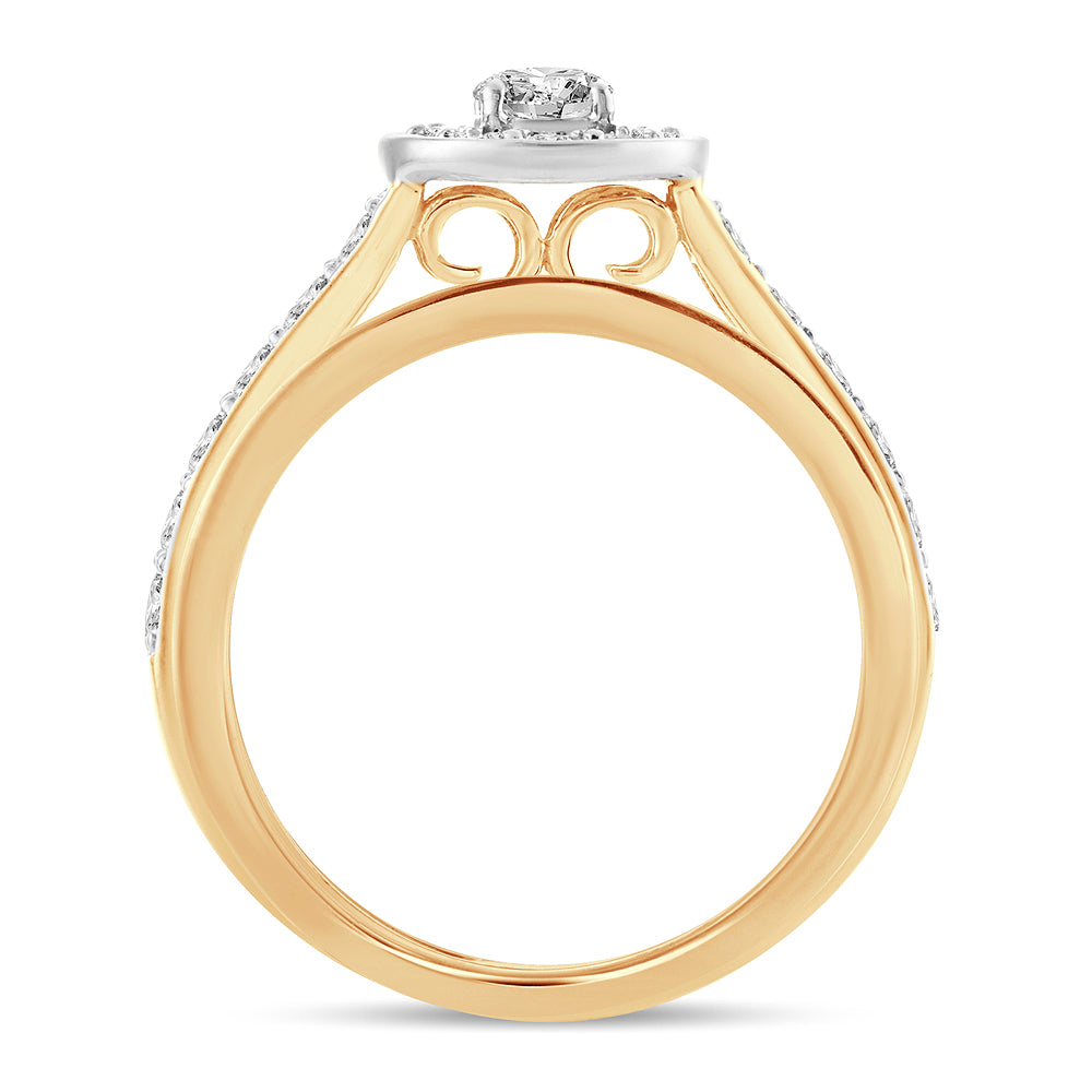 Timeless 14K Yellow Gold 1CT Lab Diamond Engagement Ring