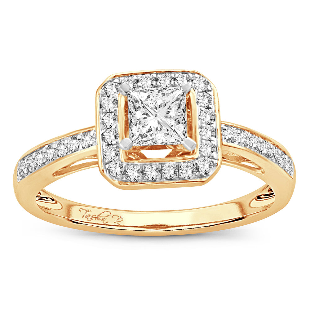 14K Yellow Gold 0.70CT Lab Diamond Engagement Ring