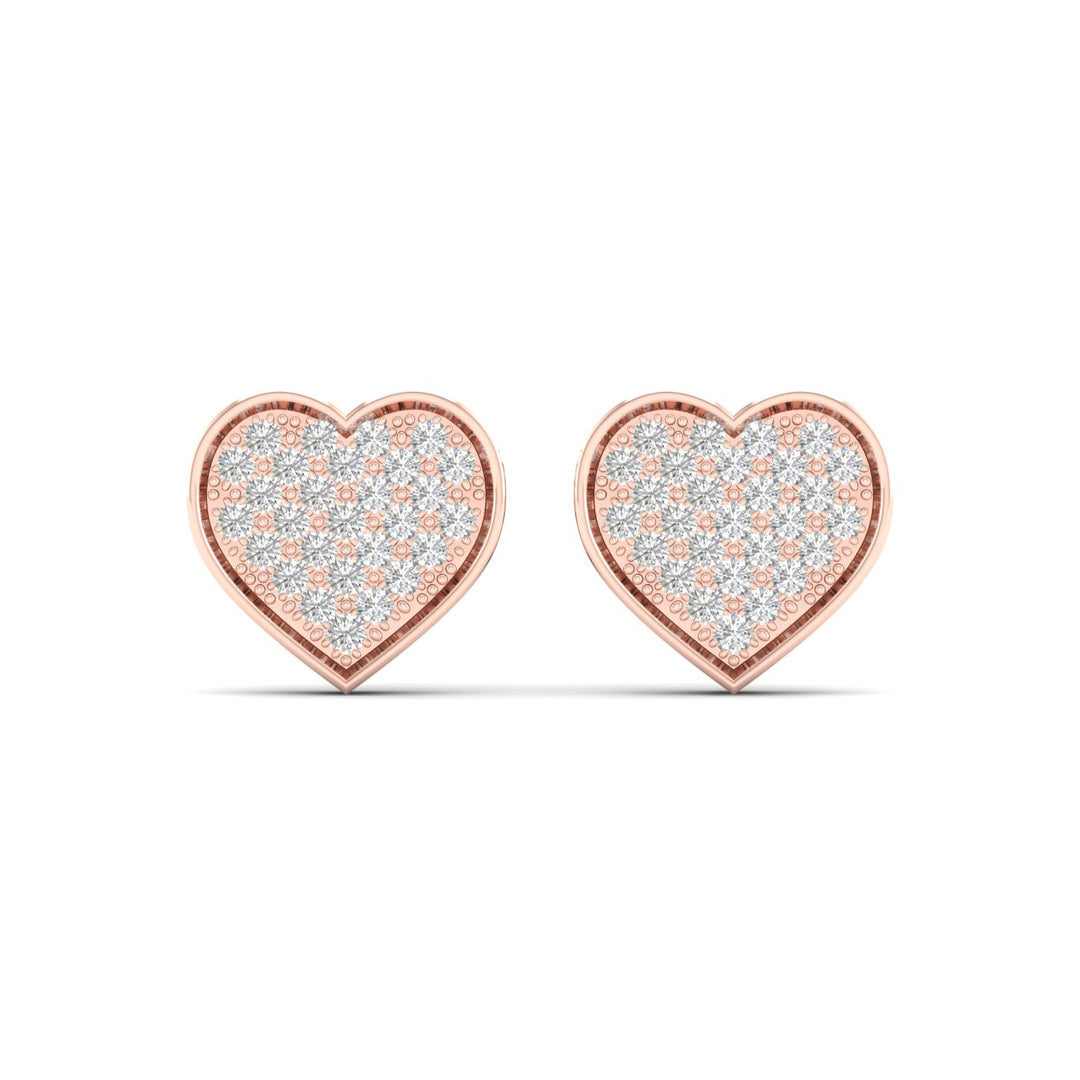 Romantic Rose Gold Lab Diamond Stud Earrings - 0.15CT Sparkle