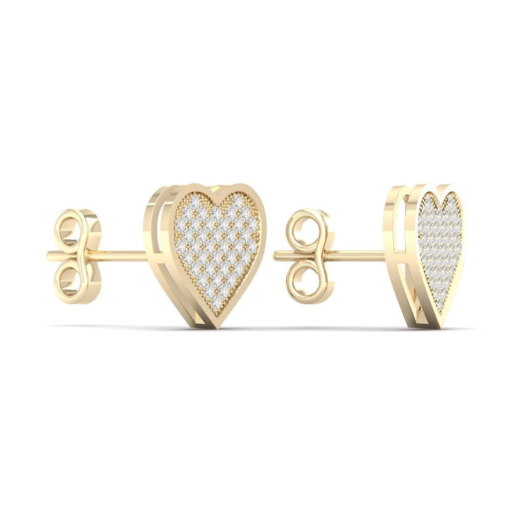 10k Yellow Gold Lab Diamond Stud Earrings for Women