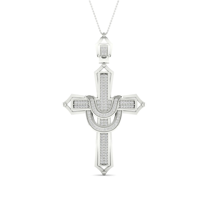 Elegant 10k White Gold 0.38CT Lab Diamond Pendant