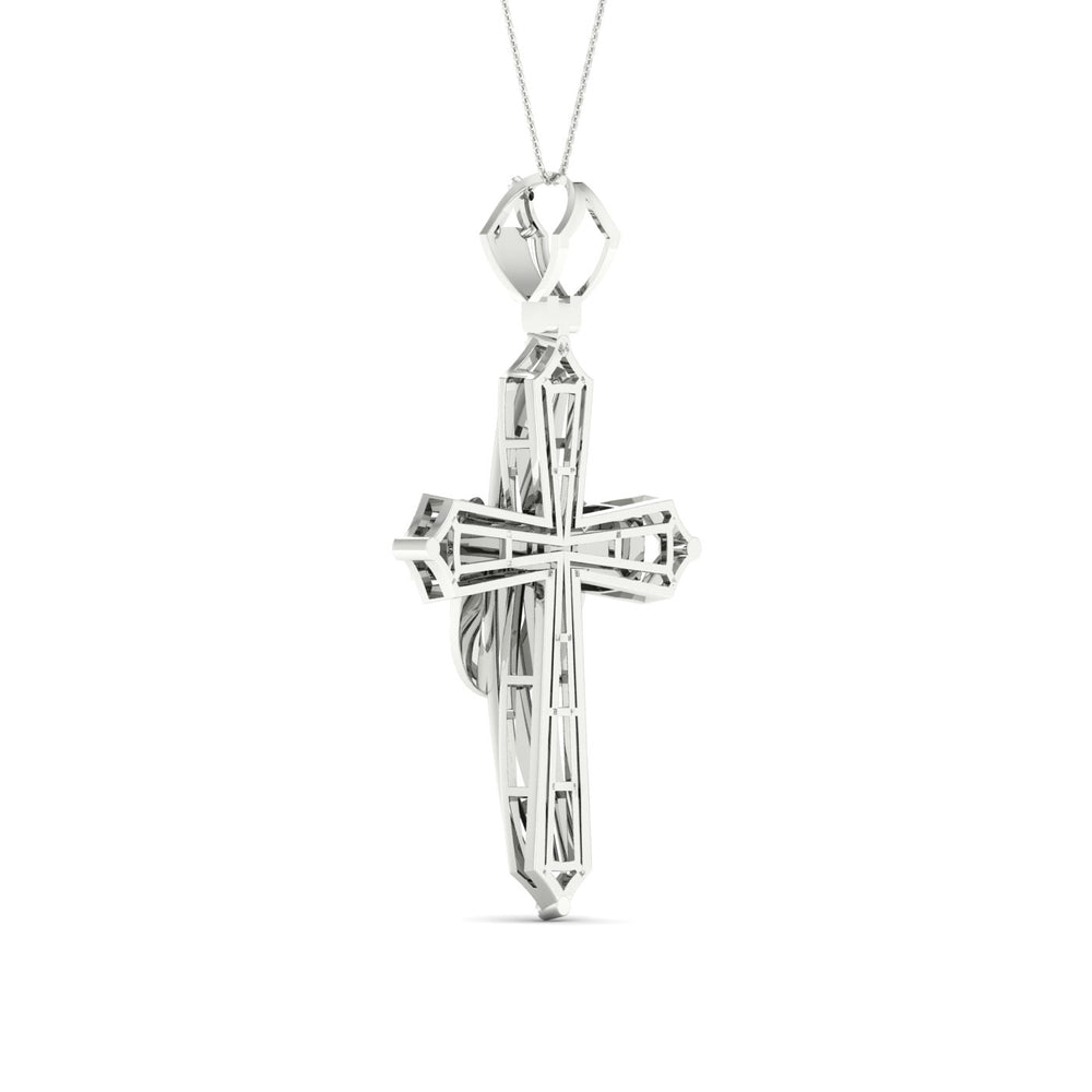 Elegant 10k White Gold 0.38CT Lab Diamond Pendant