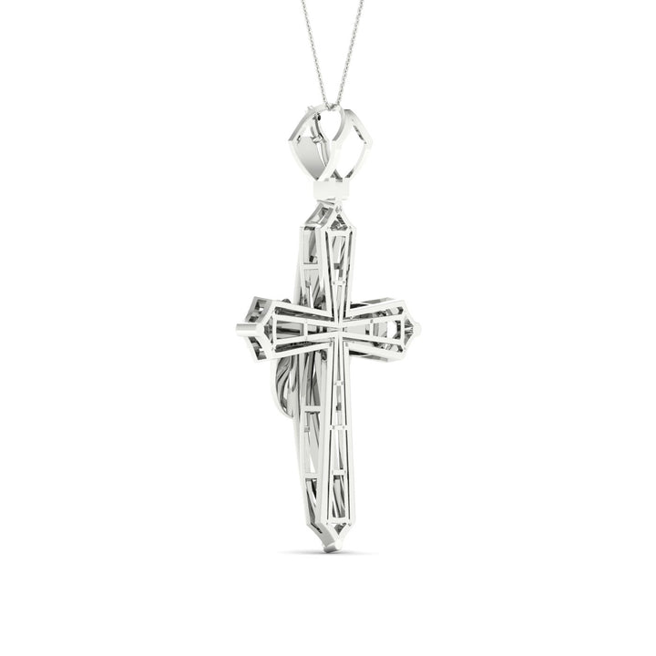 Elegant 10k White Gold 0.38CT Lab Diamond Pendant