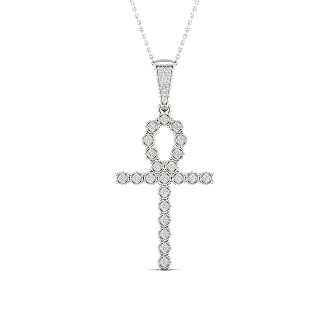 Sparkling 0.38CT Lab Diamond Pendant in White Gold