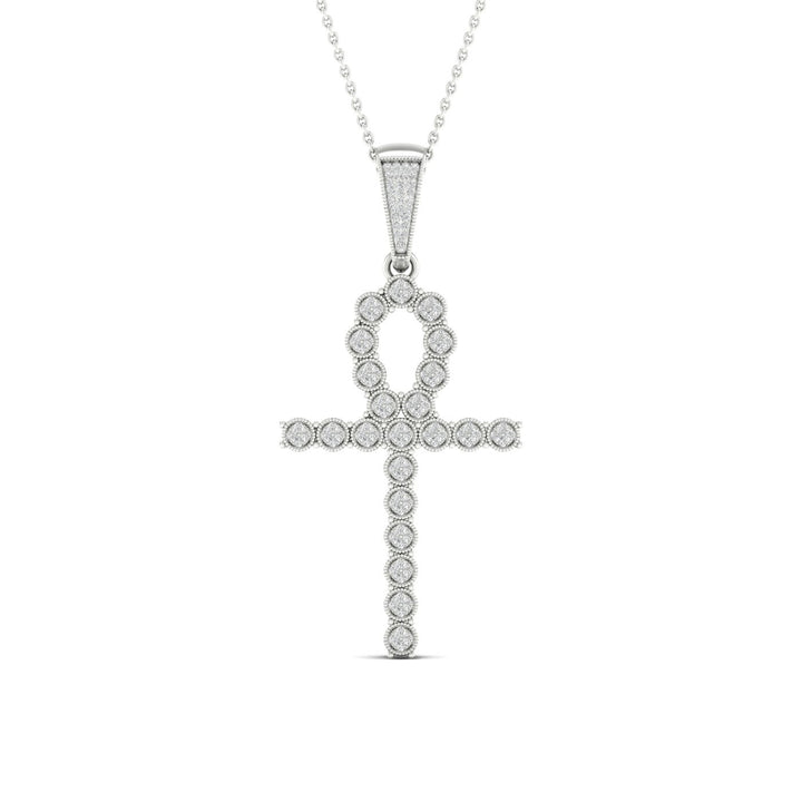 Sparkling 0.38CT Lab Diamond Pendant in White Gold