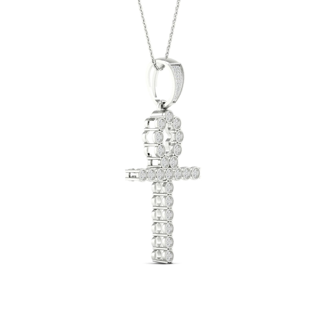 Sparkling 0.38CT Lab Diamond Pendant in White Gold