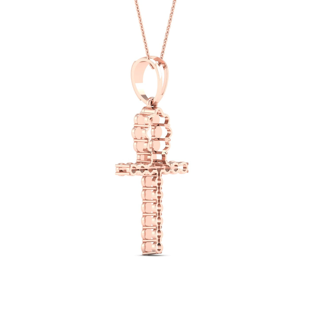 Delicate 10k Rose Gold 0.38CT Lab Diamond Pendant