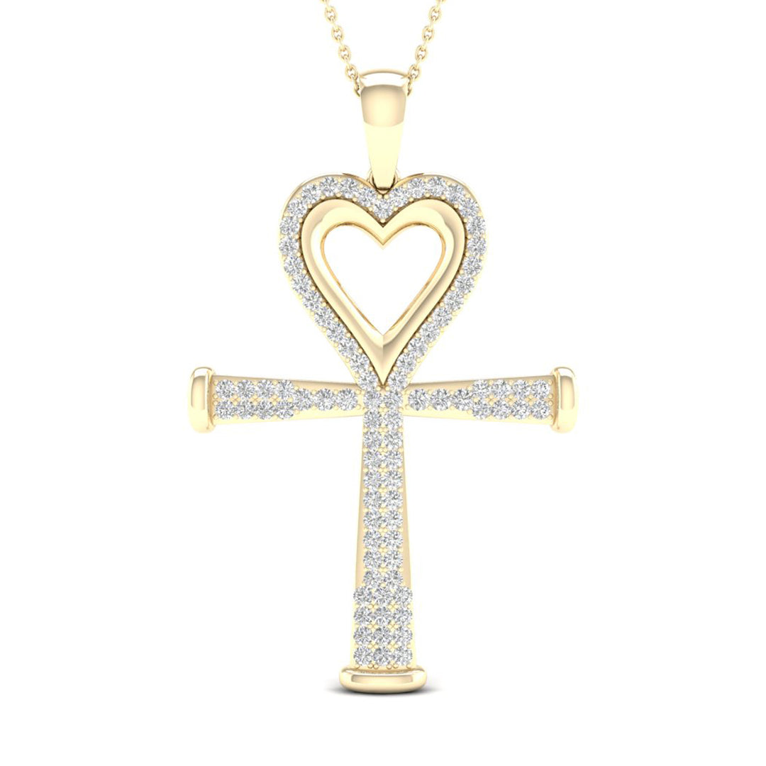 10k Yellow Gold Lab Diamond Pendant: Timeless Elegance
