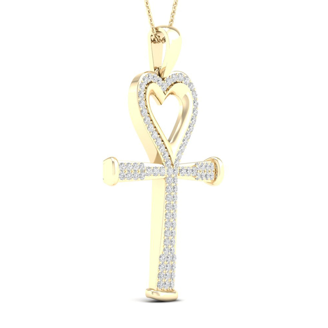 10k Yellow Gold Lab Diamond Pendant: Timeless Elegance