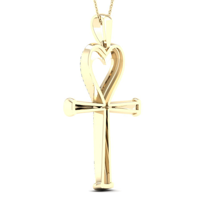 10k Yellow Gold Lab Diamond Pendant: Timeless Elegance