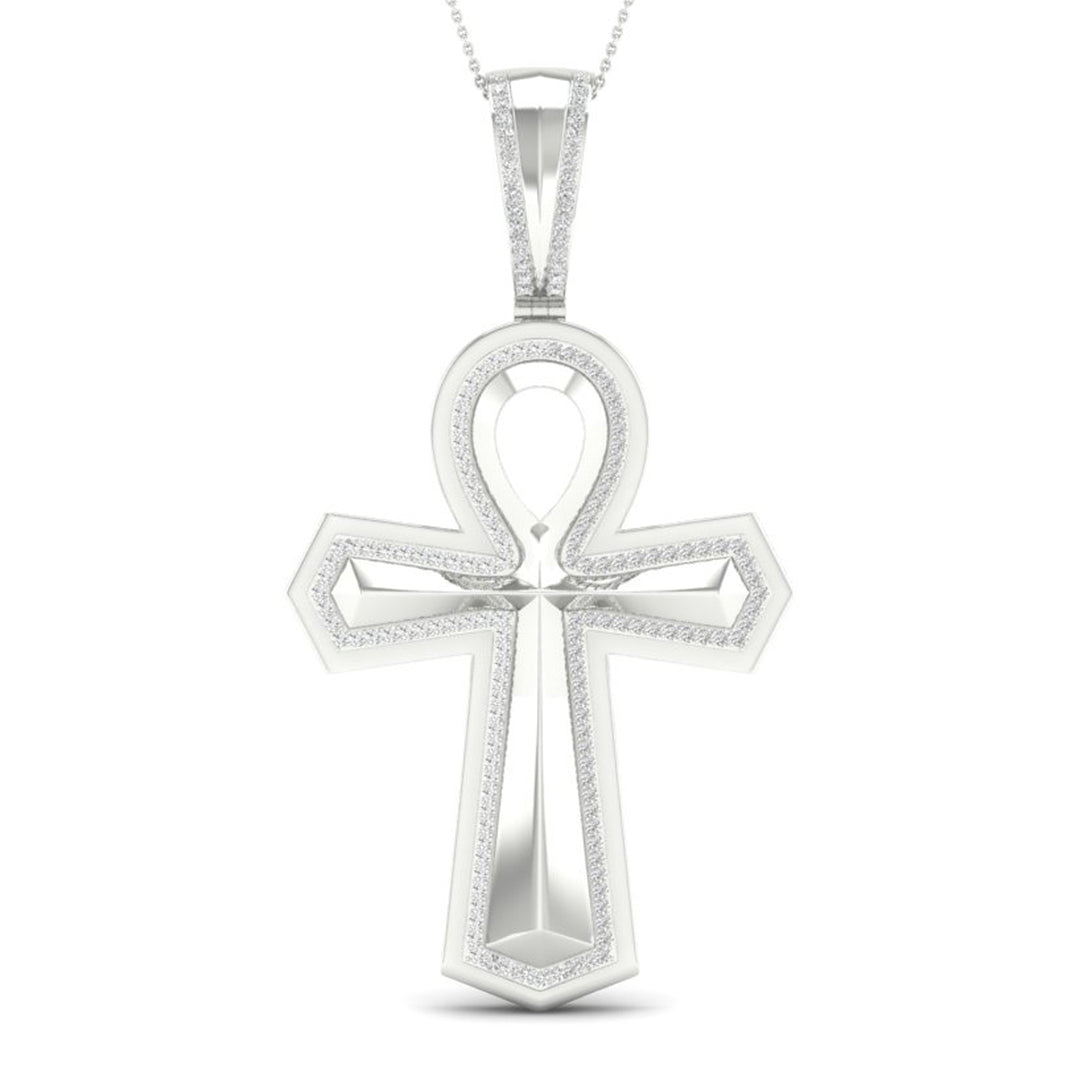 Sparkling 10k White Gold 0.40CT Lab Diamond Pendant