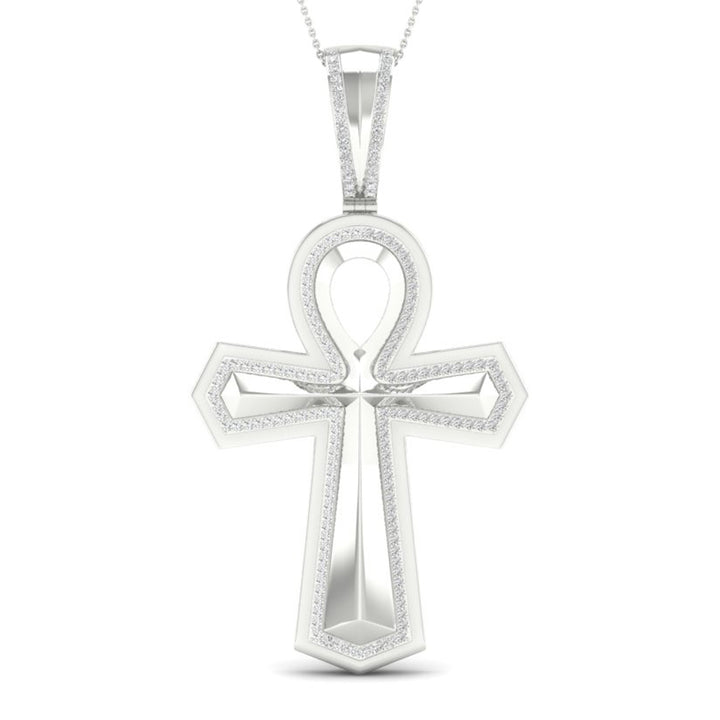 Sparkling 10k White Gold 0.40CT Lab Diamond Pendant