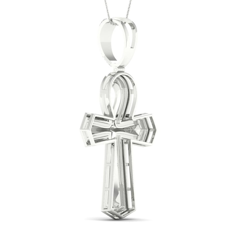 Sparkling 10k White Gold 0.40CT Lab Diamond Pendant
