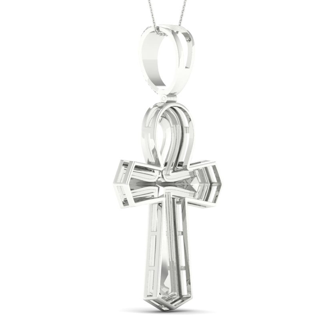Sparkling 10k White Gold 0.40CT Lab Diamond Pendant